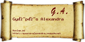 Gyöpös Alexandra névjegykártya