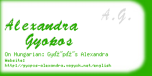 alexandra gyopos business card